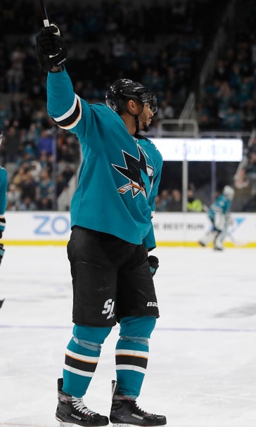 Kane's 3 goals in 1st lead Sharks past Hurricanes 5-2